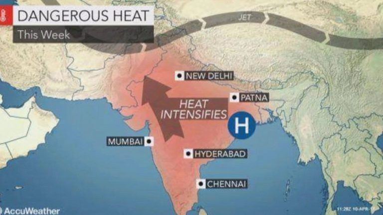 Delhi heats up at 45 degrees Celsius, heat wave to continue till Wednesday.