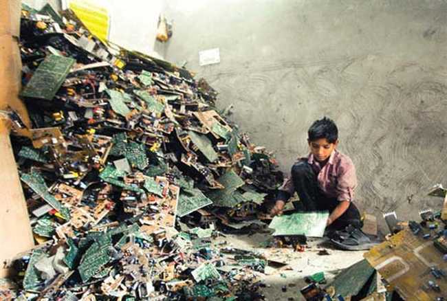 ई-कचरा पैदा करने वाले दुनिया के पांच शीर्ष देशों में भारत