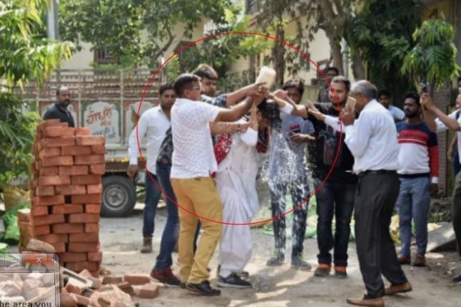 पुलिस को चकमा देते हुए आत्मदाह करने विधायक के निवास पहुंची भाजपा नेता