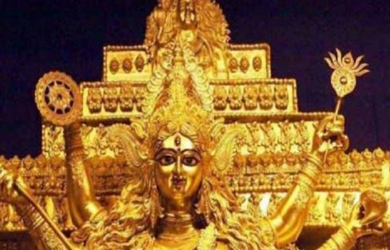 50 किलो सोने की बनी है इस वर्ष की सबसे महंगी मैया की प्रतिमा