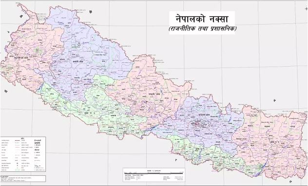 नेपाल ने जारी किया देश का नया नक्‍शा