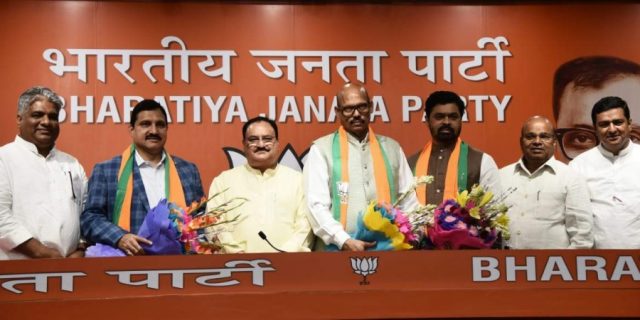 File Pic of TDP MLAs joining BJP