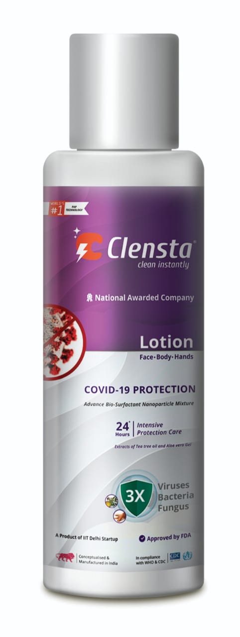 Clensta Covid 19 Protection Lotion – your long term shield against COVID 19 & the harmful effects of hand sanitisers