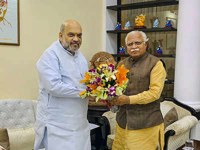 सिंघू और टेकरी सीमा को खोलने पर चर्चा करने मुख्यमंत्री मनोहर लाल, केंद्रीय गृह मंत्री अमित शाह से मिले