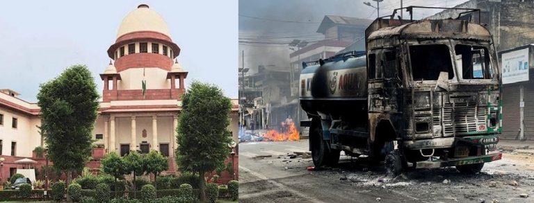 मणिपुर हिंसा पर सुप्रीम कोर्ट में हुई सुनवाई, राज्य सरकार ने रखी स्टेटस रिपोर्ट